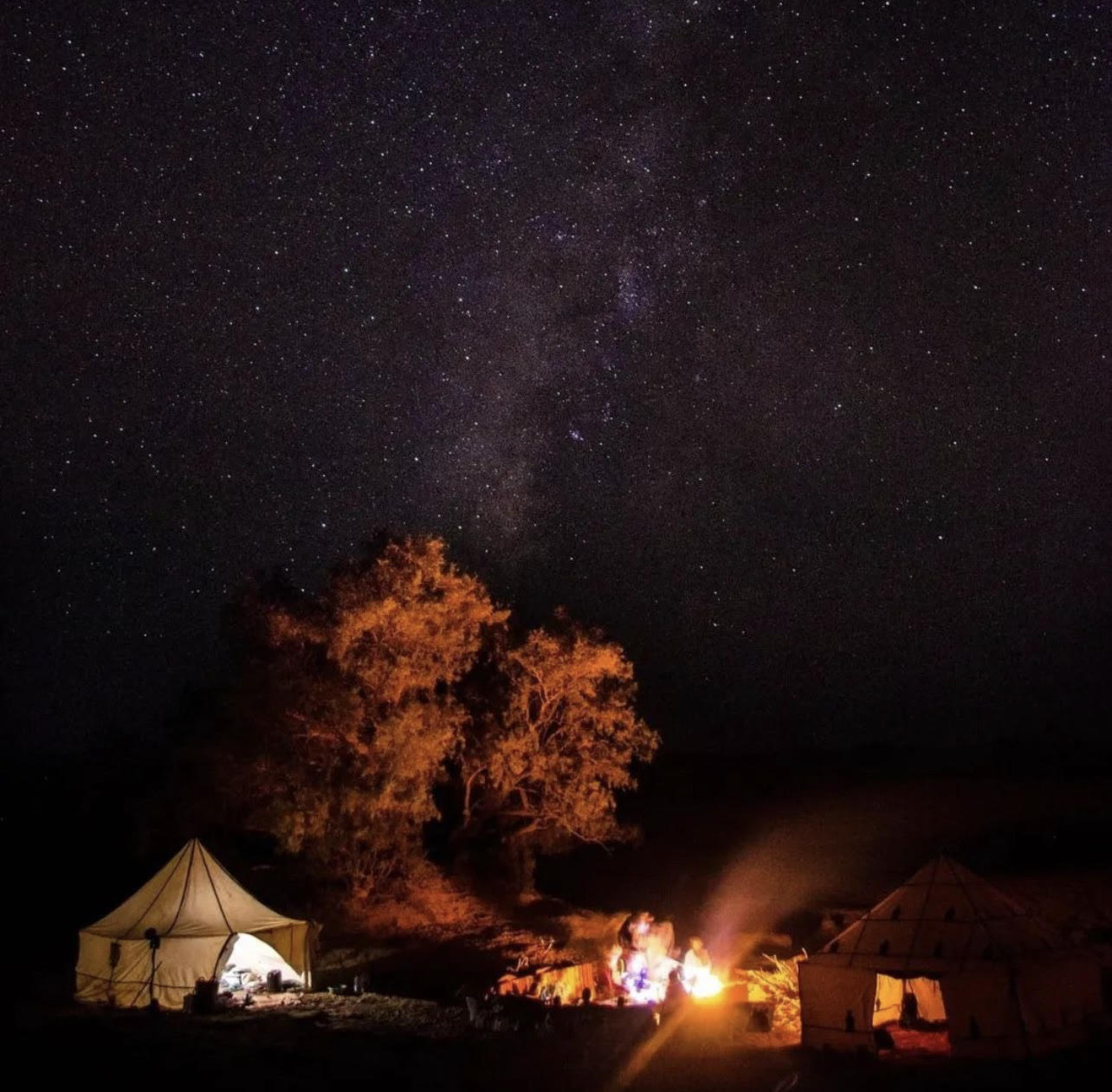 bivouac nomade la nuit