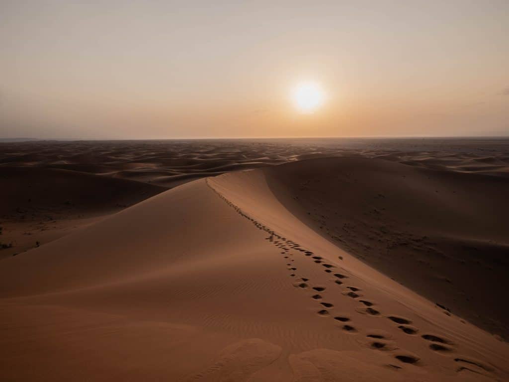 coucher de soleil erg zahar