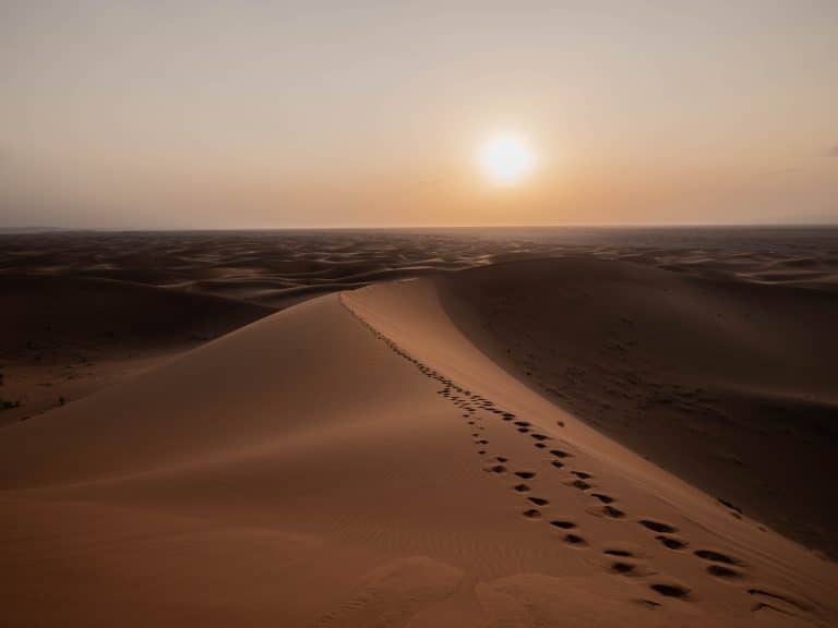 coucher de soleil erg zahar