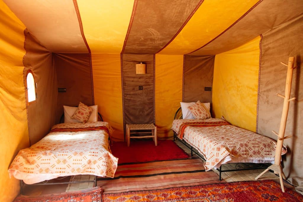 Chambre en terre cuite vue de l'intérieur